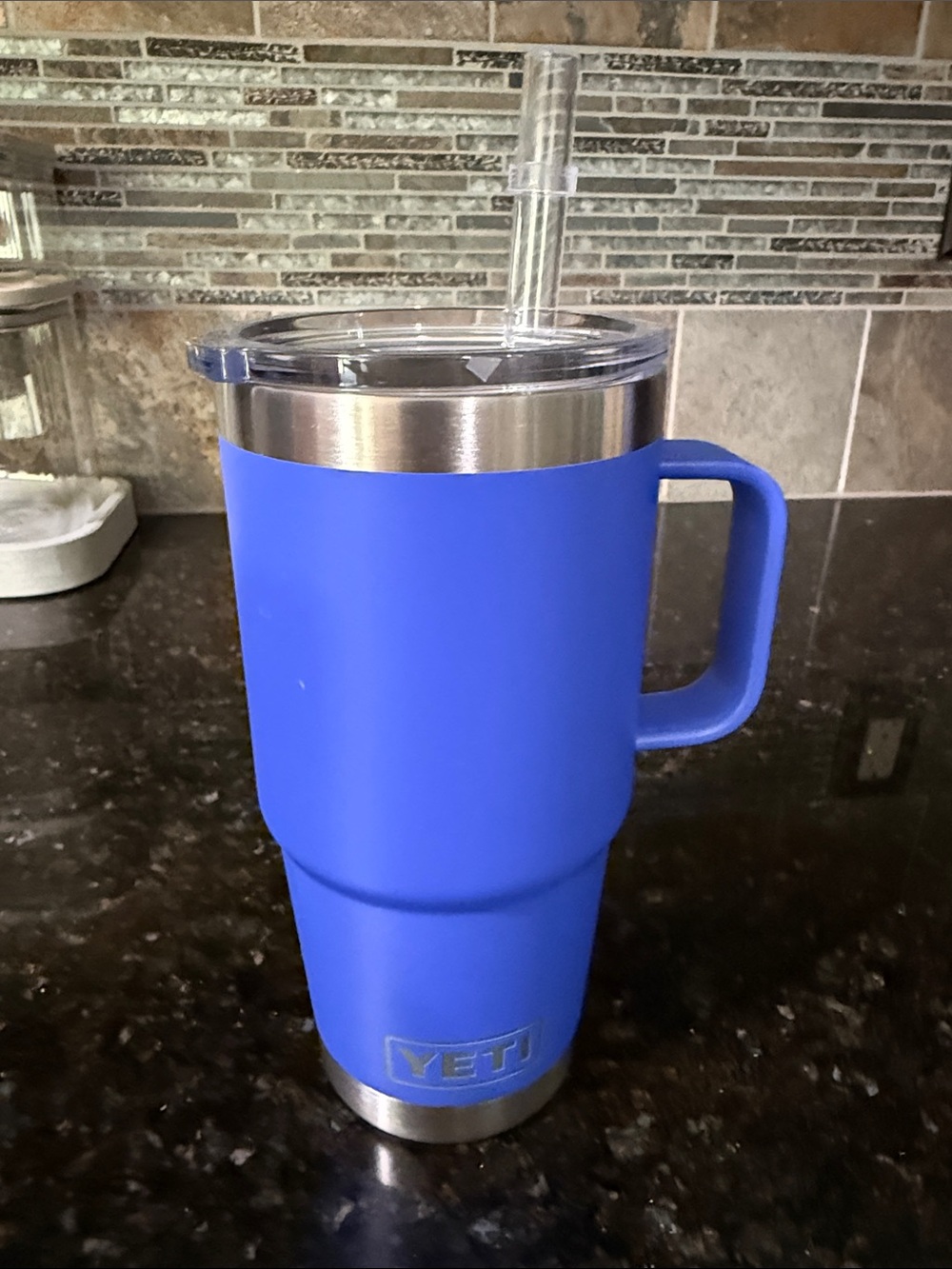 YETI Rambler 25 oz Travel Mug with Handle - Blue